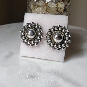 Sterling silver vintage clip-on earrings